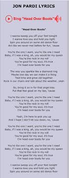 Jon Pardi Head Over Boots Country Love Song Lyrics Country Music Lyrics Music Lyrics Quotes Songs