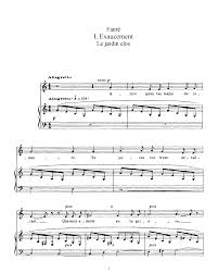 הצג את כל האטרקציות בסביבה. Forwoods Scorestore Faure Le Jardin Clos Opus 106 For Medium Voice Published By Durand