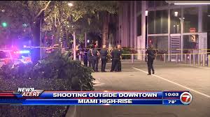 Early on sunday in miami, florida, three men opened fire on the street, killing two and injuring at least 21. Man Transported After Shooting Near High Rise In Downtown Miami Wsvn 7news Miami News Weather Sports Fort Lauderdale