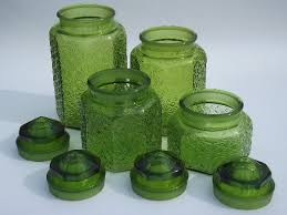 vintage glass canisters kitchen