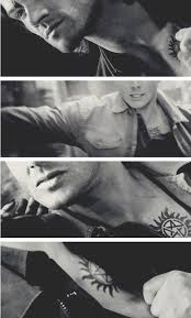 Sam And Dean Anti Possession Tattoos Nice And Close Up 3 Spn Winchester Supernatural Supernatural Funny Supernatural Facts