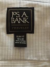 Jos A Bank Shirts Sizing Data For 2019 Detailed Sizing