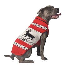 Hand Knit Wool Red Reindeer Shawl