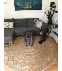rond jute met goud vloerkleed bohemian vloerkleed vloerkleed rond jute vloerkleed woonkamer
