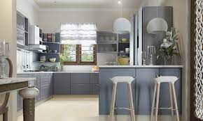Grey gloss kitchen fridge #grey_gloss_kitchen_fridge. Indian Open Kitchen Designs For Your Home Design Cafe