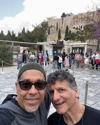 What a treat! Philly's finest, Tony Miceli, and Greece's finest, Petros  Klampanis at my studio, leaving our “Footprints”