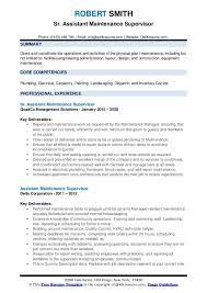 Typically, a job description of an apartment maintenance supervisor would contain the following specific duties and responsibilities, which they are expected to carry out: Assistant Maintenance Supervisor Resume Samples Qwikresume