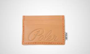 Poler Cardclopy Leather Wallet Beige 43einhalb Sneaker Store