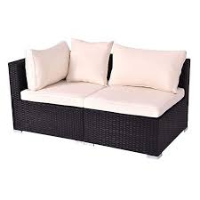 Tangkula Outdoor Wicker Furniture Set Infinitely Combination Cushion Wicker 1 Corne Wicker Outdoor Furniture Set Outdoor Wicker Furniture Rattan Furniture Set