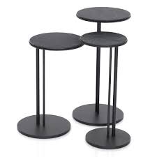 Sting Tall Accent Table Ardesia Ceramic Black Marble Side Tables Tall Accent Table Furniture Details Design