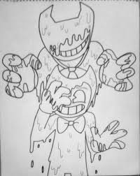 Plantas versus zombies creepy scary dog coloring page demon art great memes gifs bendy and the ink machine indie games. Inky Bendy Coloring Pages Super Kins Author