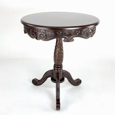 Wayborn Grace Carved Side Table Espresso Finish End Tables Table
