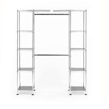 Steel wire adjustable garment rack with shelves, 48 w x 16 d x 72 h. Seville Classics Expandable Closet Room Organizer T4iji7oyaab 94 45 Hilole Com