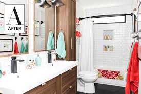 Before And After An 80s Bathroom Gets A Classic Update Diy Bathroom Remodel Budget Bathroom Remodel Kid Bathroom Decor
