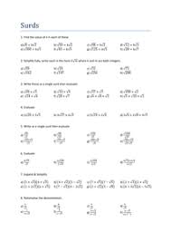 Maths Surds Worksheet Math Gcse Math Education Math