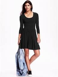Women S Long Sleeve Fit Flare Dress Old Navy Black Long Sleeve Dress Flare Sleeve Dress Fit And Flare Dress