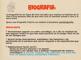Caracteristiques Biografia Tipos De Texto Leer Y Escribir Tipologias Textuales