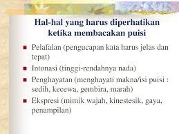 Check spelling or type a new query. Apa Yang Harus Diperhatikan Saat Membaca Puisi Edukasi News
