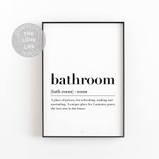 bathroom definition wall art print bathroom definition etsy in 2021 quote prints wall art prints bathroom quotes