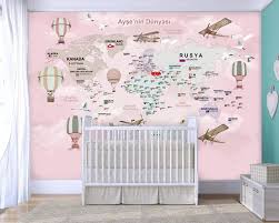 Duvarkapla 3 boyutlu bebek çocuk odası sevimli hayvanlar çocuk dünya haritaları duvar 470x280 cm duvar kağıdı. Cocuk Odasi Turkce Dunya Haritasi Duvar Kagidi 3d Duvar Kagitlari 3 Boyutlu Duvar Kagitlari Turkiye