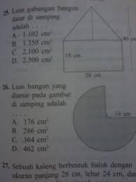Luas gabungan bangun datar (persegi, persegi panjang, segitiga) 1 februari 2021; 25 Luas Gabungan Bangun Datar Disamping Adalah 26 Luas Bangun Yg Diarsir Pd Gambar Disamping Brainly Co Id