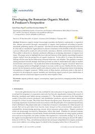 Pdf Developing The Romanian Organic Market A Producer S Perspective