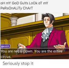 Oh My God Guys Look At My Personality Chart Edgeworth You
