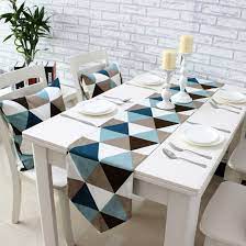 A good dining room table will last a lifetime or more while fashions come and go. Simple Modern Geometric Dining Table Runner Placemats Upscale Fabric Coffee Table Flag Bed Runner Table Runners Aliexpress
