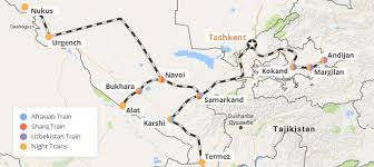 If you are interested in uzbekistan and the geography of asia our large laminated map of asia might be just what. Usbekistanische Eisenbahnen Darvesh Tour Service