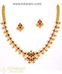 22k Rubies Emeralds Sets Gold Jewellery Design Necklaces Gold Jewelry Stores Gold Pendant Jewelry