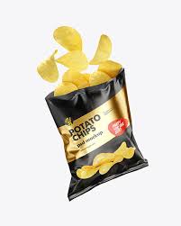 Download Glossy Bag W Chips Mockup In Bag Sack Mockups On Yellow Images Object Mockups PSD Mockup Templates
