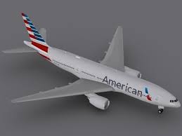 B 777 200er American Airlines 3d Model Boeing 777 Boeing American Airlines