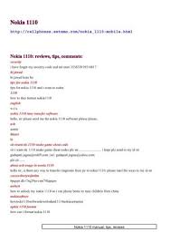 Connect your phone to the pc and wait for all the drivers to . Nokia 1110 Reviews Tips Comments Cellphones Extemo Com