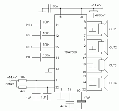 I used the existing preamp and front controls from the old amp but i had to make an interface to combine everything together and i also included a signal indicator with an opamp. Tda7560 4 X 50w Audio Amplifier