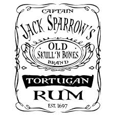 Captain Jack Sparrow Old Rum Svg File Tortugan Rum Cricut Jack Daniels Logo Disney Silhouettes