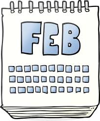 calendario de dibujos animados que muestra el mes de febrero 12292364  Vector en Vecteezy