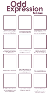 Odd Expressions Meme Blank By Alamorte Deviantart Com On Deviantart Drawing Meme Drawing Challenge Art Style Challenge