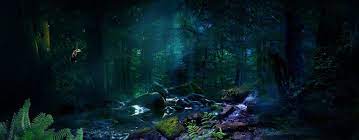 Taobao Romantic Fantasy Forest Green Background Poster Fantasy Background Fantasy Forest Fantasy