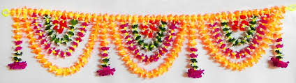 Cloth And Plastic Flower Door Toran Decorative Door Hanging Door Decorations Plastic Flowers Home Wedding Decorations