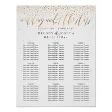 Wedding Under The Stars Seating Chart Diy Color Poster