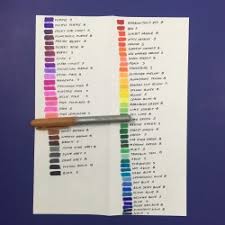 Printable Sharpie Color Chart Bedowntowndaytona Com