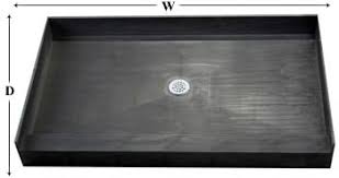 The new shower pan is installed (correctly), walls are closed in with sheetrock, and metal lath is attached (over clear plastic sheeting). Tile Shower Pans Easy To Install Single Curb Shower Pan Kits