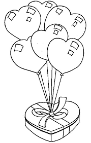 16 cartes joyeux anniversaire age 9 ans gratuits 123 cartes. Coloriage Ballon Saint Valentin A Imprimer Sur Coloriages Info