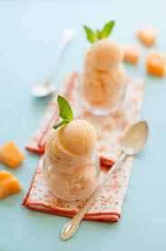 Cantaloupe Melon Sorbet The Kitchen Mccabe Recipe Sorbet Recipes Ice Cream Desserts
