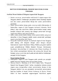 Pengajian malaysia 2 bab 3 : Institusi Pemerintahan Ekonomi Dan Sosia