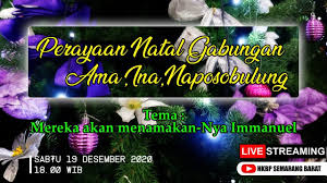 Tema natal selalu menjadi sebuah pesan yang menari. Ibadah Natal Gabungan Ama Ina Naposobulung Hkbp Semarang Barat Sabtu 19 Desember 2020 Live Youtube