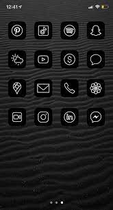 Black Iphone Ios 14 App Icons Dark Theme App Icons For Iphone Etsy Themes App Black App App Icon
