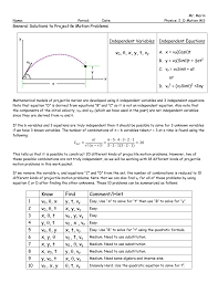 Date Physics 2 D Motion Ws