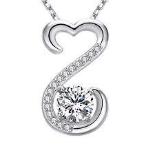 Valentines Amor Charm Pendant Necklace Long Pendant Necklace Sterling Silver Necklace Pendants