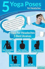 5 Yoga Poses For Headaches Infographic Yoga For Headaches Headache Yoga Information